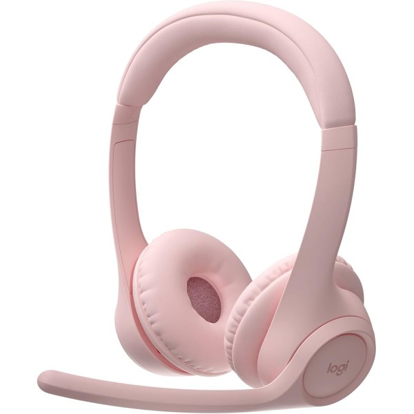 Logitech Zone 300 Auriculares inalámbricos Bluetooth con micrófono con cancelación de ruido, Rosa - Estéreo - Inalámbrico - Bluetooth - 98,4 pies - 50 Hz a 20 kHz - Sobre la cabeza - Binaural - Supraaural - Micrófono con cancelación de ruido - Rosa