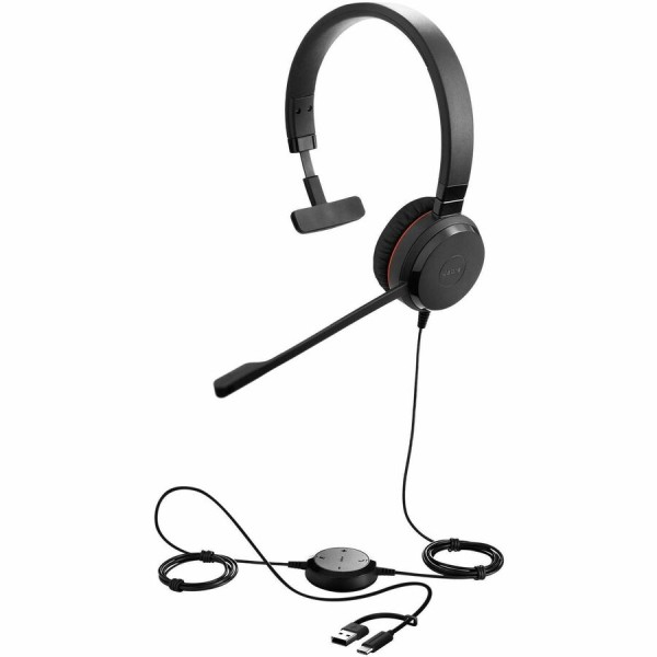 Jabra Evolve 30 II - USB-C/A, MS estéreo - Certificación de Microsoft Teams - Estéreo - USB tipo A, USB tipo C, miniteléfono (3,5 mm) - Con cable - 20 Hz a 20 kHz - Sobre la cabeza, supraaural - Binaural - Supraaural - Cable de 6,89 pies - Condensador ele