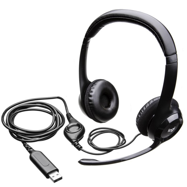 Logitech H390 Auriculares con cable para PC/portátil, auriculares estéreo con micrófono con cancelación de ruido, USB-A, controles en línea, funciona con Chromebook - Estéreo - USB - Con cable - 20 Hz a 20 kHz - Sobre la cabeza - Binaural - Circumaural - 