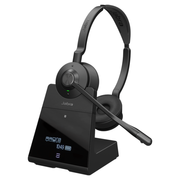 Auriculares Jabra Engage 75 SE - Estéreo - Inalámbrico - Bluetooth/DECT - 492,1 pies - 40 Hz a 16 kHz - Supraaurales, Supraaurales - Binaural - Auricular - Condensador electret, micrófono con tecnología MEMS - Negro