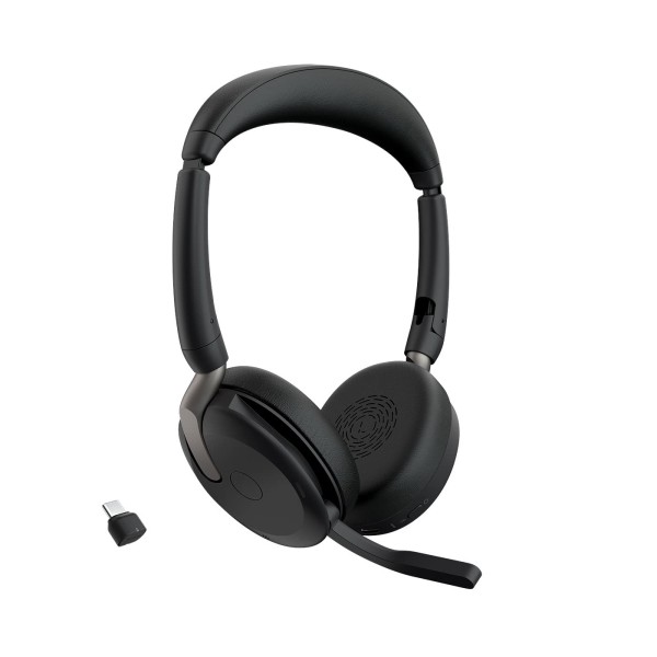 Jabra Evolve2 65 Flex Auriculares para UC - Estéreo - Inalámbrico - Bluetooth - 98,4 pies - 20 Hz - 20 kHz - Supraaural - Binaural - Supraaural - Tecnología MEMS, Micrófono con cancelación de ruido - Cancelación de ruido