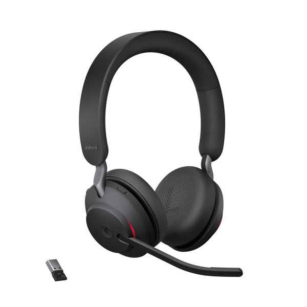 Auriculares Jabra Evolve2 65 para UC - Estéreo - USB tipo C - Inalámbricos - Bluetooth - Sobre la cabeza - Binaural - Supraaural - Negro