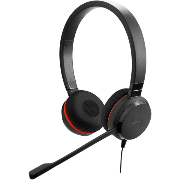 Auriculares Jabra Evolve 20SE - Certificación Microsoft Teams - Estéreo - USB tipo C, USB tipo A - Con cable - 20 Hz a 20 kHz - supraaurales, supraaurales - Binaural - Supraaural - Cable de 6,89 pies - Condensador electret, micrófono unidireccional - Negr