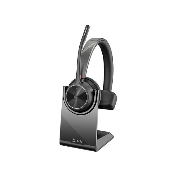Auriculares HP Poly Voyager 4310 USB-A + Dongle BT700 - Certificación Microsoft Teams - Siri, Asistente de Google - Mono - USB tipo A - Cableado/Inalámbrico - Bluetooth - 298.6 pies - 20 Hz a 20 kHz - Supraaural, Monoaural - Supraaural - Cable de 4.92 pie