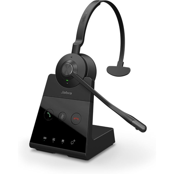 Auriculares Jabra Engage 65 SE - Estéreo - Inalámbrico - DECT - 492,1 pies - 40 Hz a 16 kHz - Supraaurales, supraaurales - Tecnología MEMS, micrófono de condensador electret - Cancelación de ruido - Negro