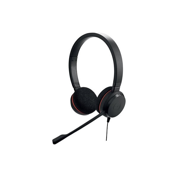 Auriculares Jabra Evolve 20 - Estéreo - USB tipo C, USB tipo A - Con cable - 20 Hz a 20 kHz - Supraaurales, supraaurales - Cable de 6,89 pies - Condensador electret, micrófono unidireccional - Negro