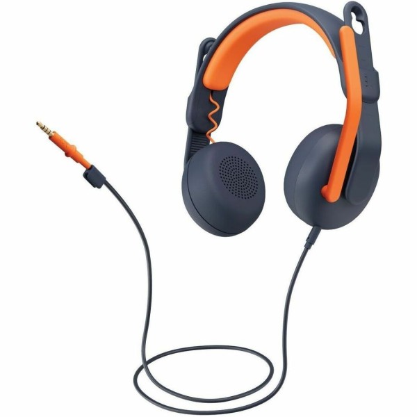 Logitech Zone Learn Auriculares supraaurales con cable con micrófono para estudiantes, ajuste cómodo y ajustable para niños, AUX de 3,5 mm - Estéreo - Miniteléfono (3,5 mm) - Con cable - Supraaural - Binaural - Circumaural - Cable de 4,30 pies - Cancelaci