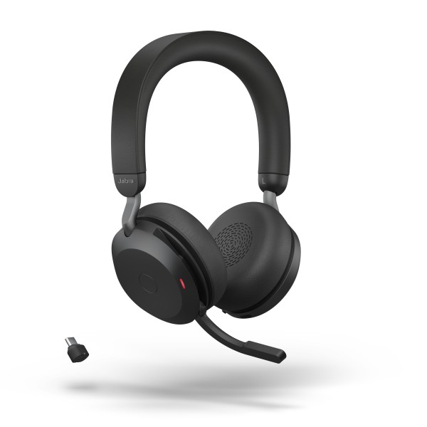 Jabra Evolve2 75 Auriculares estéreo inalámbricos supraaurales - USB-C - Comunicación unificada - Negro - Binaural - Auricular - 3000 cm - Bluetooth - 20 Hz a 20 kHz - Micrófono con tecnología MEMS - Cancelación de ruido - Estéreo - USB tipo C - Inalámbri