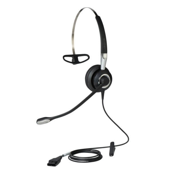 Jabra BIZ 2400 II Auriculares mono con cable - Mono - Desconexión rápida - Con cable - 150 Hz a 6,80 kHz - Supraaurales - Monoaural - Supraaural - Micrófono con cancelación de ruido - Negro