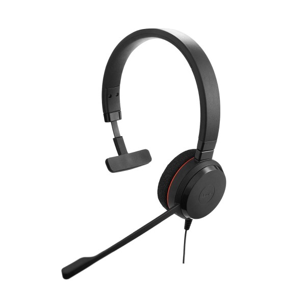 Auriculares Jabra Evolve 20 Mono Teams - Certificación Microsoft Teams - Mono - USB tipo C - Con cable - 150 Hz a 7 kHz - Supraaurales, supraaurales - Cable de 6,89 pies - Condensador electret, micrófono unidireccional