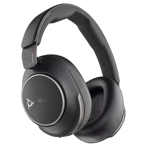Auriculares HP Poly Voyager Surround 80 UC USB-C + adaptador USBC/A - Certificación de Microsoft Teams - Estéreo - USB tipo C - Con cable/inalámbrico - Bluetooth - 98 pies - 20 Hz a 20 kHz - Sobre la oreja, sobre la cabeza, sobre la oreja - Binaural - Cir