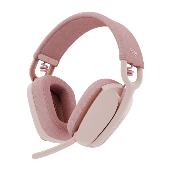 Logitech Zone Vibe 100 Auriculares inalámbricos supraaurales, micrófono con cancelación de ruido, auriculares Bluetooth multipunto avanzados, rosa - estéreo - inalámbrico - Bluetooth - 98,4 pies - supraaurales - binaural - micrófono con cancelación de rui