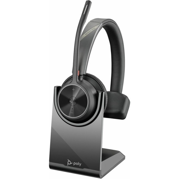 Auriculares HP Poly Voyager 4300 UC 4310-M - Certificación Microsoft Teams - Siri, Asistente de Google - Mono - Inalámbrico - Bluetooth - 298,6 pies - 20 Hz a 20 kHz - Sobre la cabeza, supraaurales - Monoaural - Auricular - Cable de 4,92 pies - Condensado