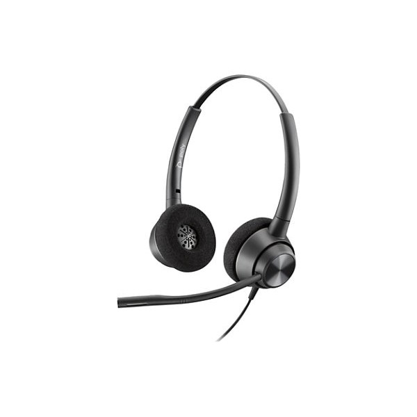 HP Poly EncorePro 320 con auriculares binaurales de desconexión rápida TAA - Estéreo - Desconexión rápida, USB tipo A - Con cable - Supraaurales, supraaurales - Binaural - Supraaural - Cable de 2,50 pies - Cancelación de ruido, micrófono omnidireccional -