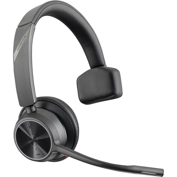 Auriculares HP Poly Voyager 4310 USB-A + dongle BT700 TAA - Certificación de Microsoft Teams - Mono - USB tipo A, USB tipo C - Con cable/inalámbrico - Bluetooth - 164 pies - 20 Hz a 20 kHz - Sobre la cabeza - Monoaural - Auricular - Cable de 4,92 pies - M