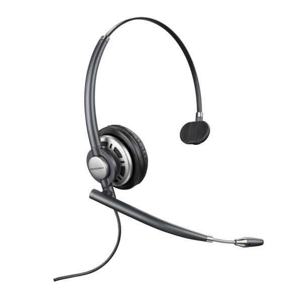 Auriculares monoaurales HP Poly EncorePro 715 USB-A TAA - Mono - USB tipo A - Con cable - 150 Hz a 6,80 kHz - Supraaurales, supraaurales - Monoaural - Supraaural - Cable de 7,15 pies - Micrófono omnidireccional con cancelación de ruido - Cancelación de ru